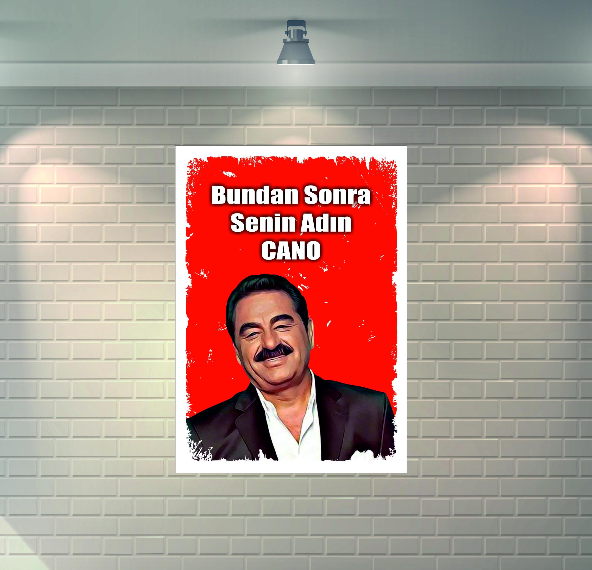 İbrahim%20Tatlıses%20Bundan%20Sonra%20Senin%20Adın%20Cano%20Retro%20Ahşap%20Poster%20