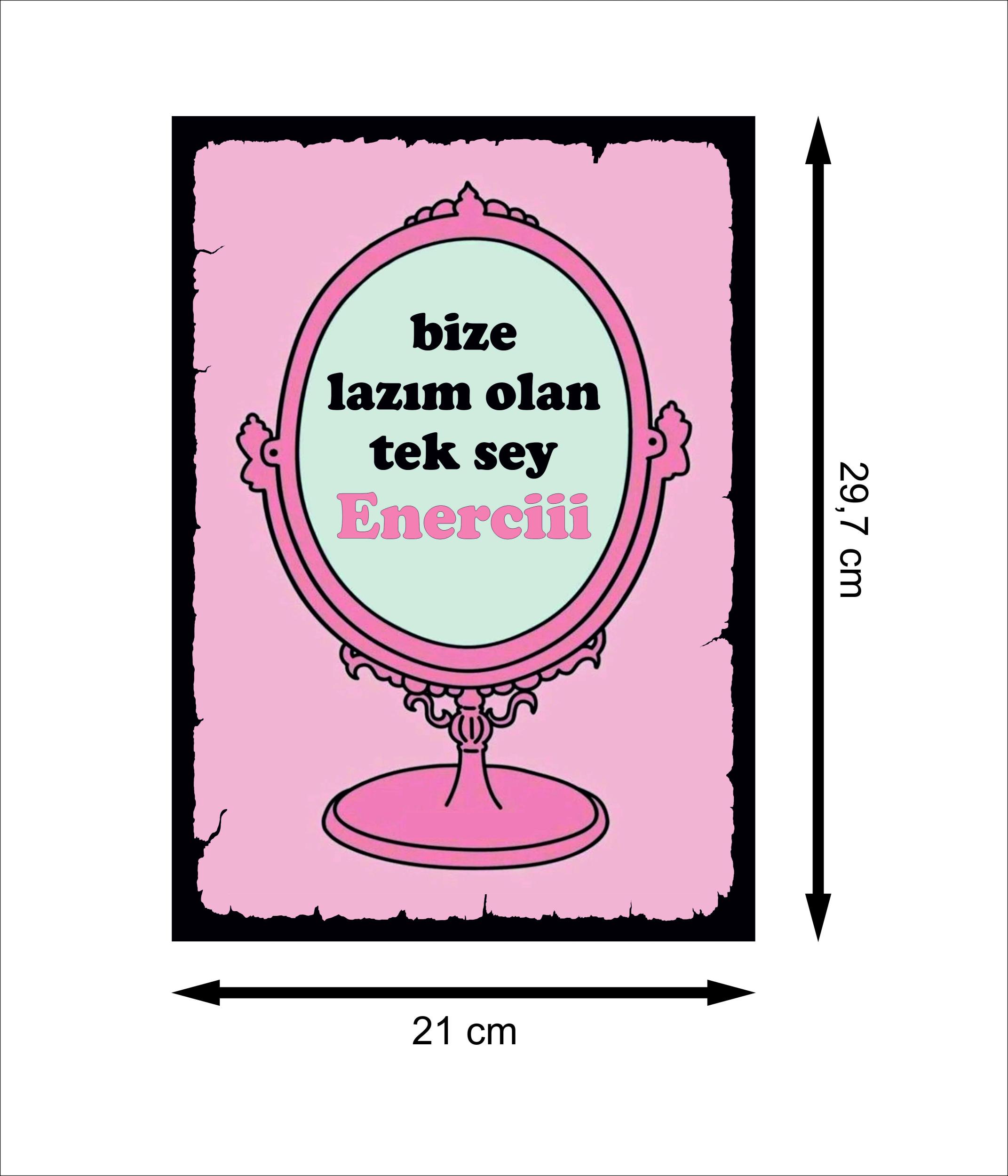 Bize%20Lazım%20Olan%20Tek%20Şey%20Enerciii%20Ayna%20Retro%20Ahşap%20Poster%20