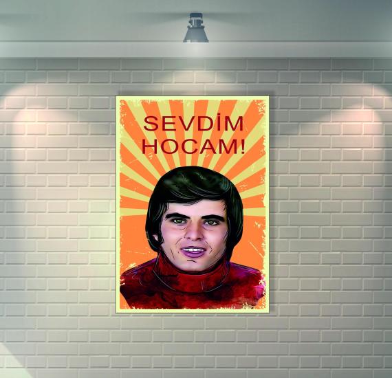 Tarık Akan Retro Ahşap Poster / Duvar Dekorasyon