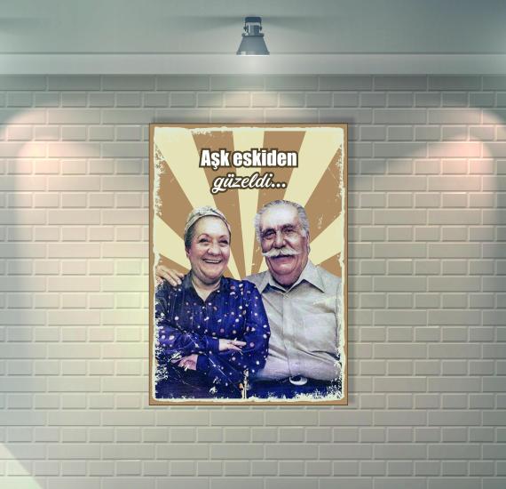 Adile Naşit Yeşilçam Retro Ahşap Poster / Duvar Dekorasyon